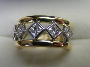 Diamond contemporary style ring
