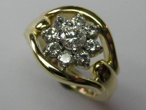 Diamond cluster dress ring