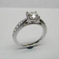 Solitaire brilliant cut diamond engagement ring